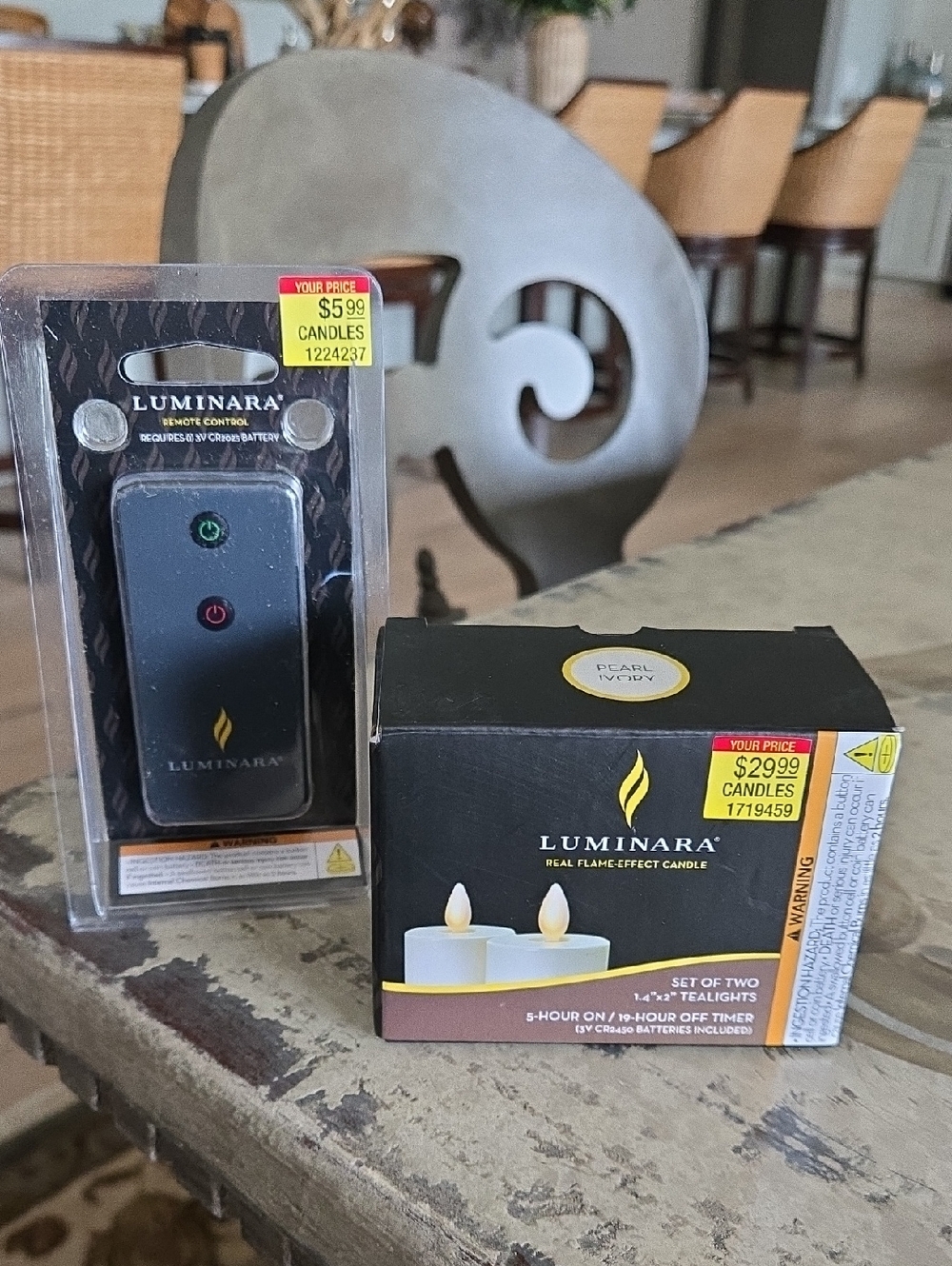 Luminara Ivory Flameless LED Tea Light Candles Plus Remote, NWT